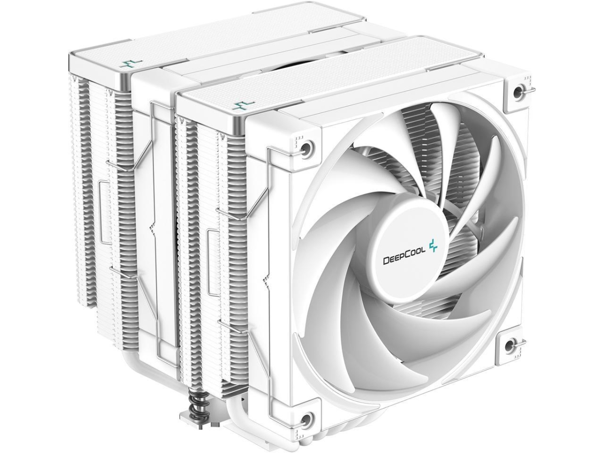 Picture of DeepCool AK620 WH High-Performance CPU Cooler - Dual-Tower Design - 2x 120mm Fluid Dynamic Bearing Fans - 6 Copper Heat Pipes - 260W Heat Dissipation, White.