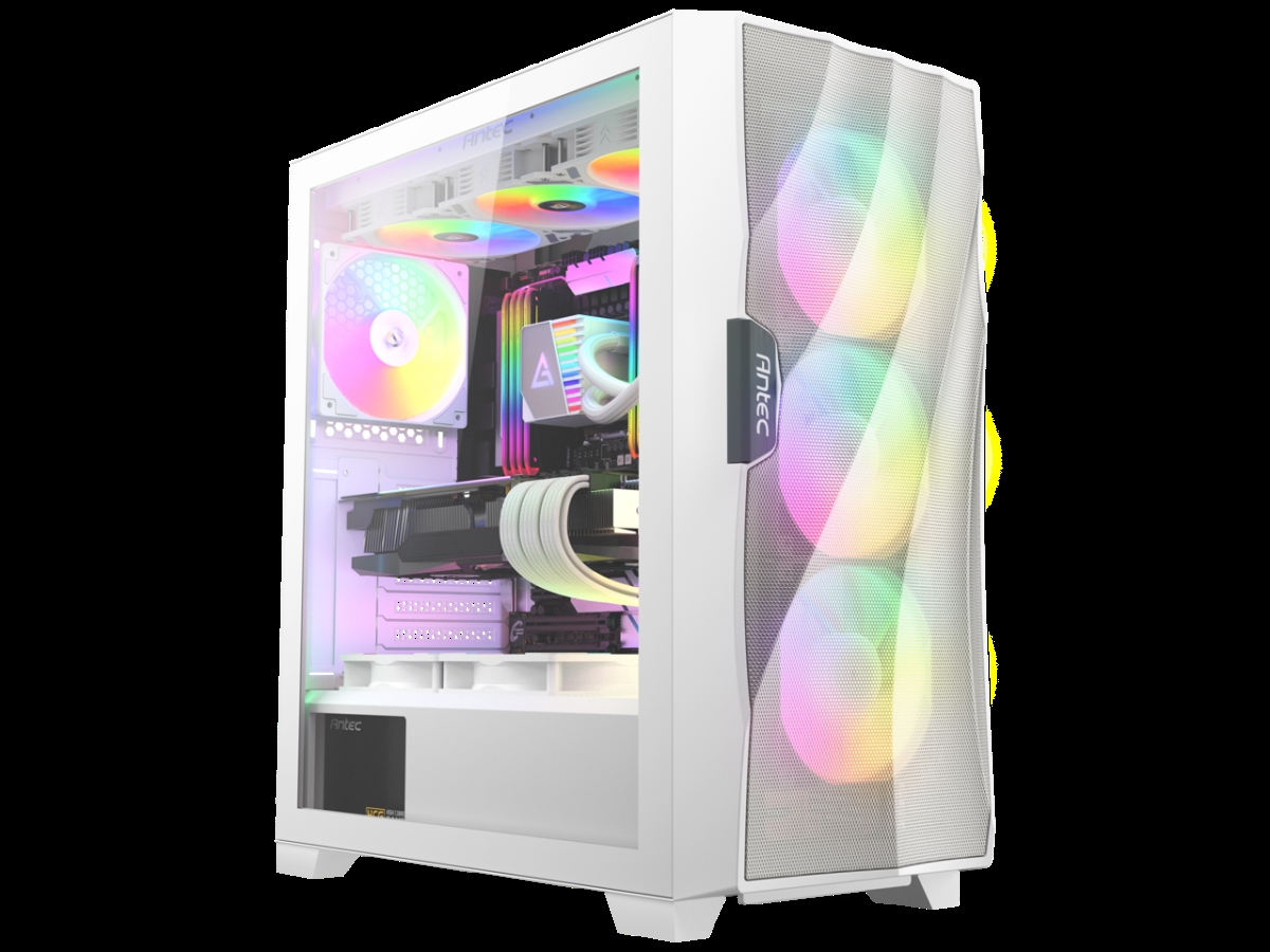 Picture of Antec 9B11-129-282 Dark League DF700 Flux - Mid Tower ATX Gaming Case - Flux Platform - ARGB & PWM Fan Controller - Three - Dimensional Wave - Shaped Mesh Front&#44; White