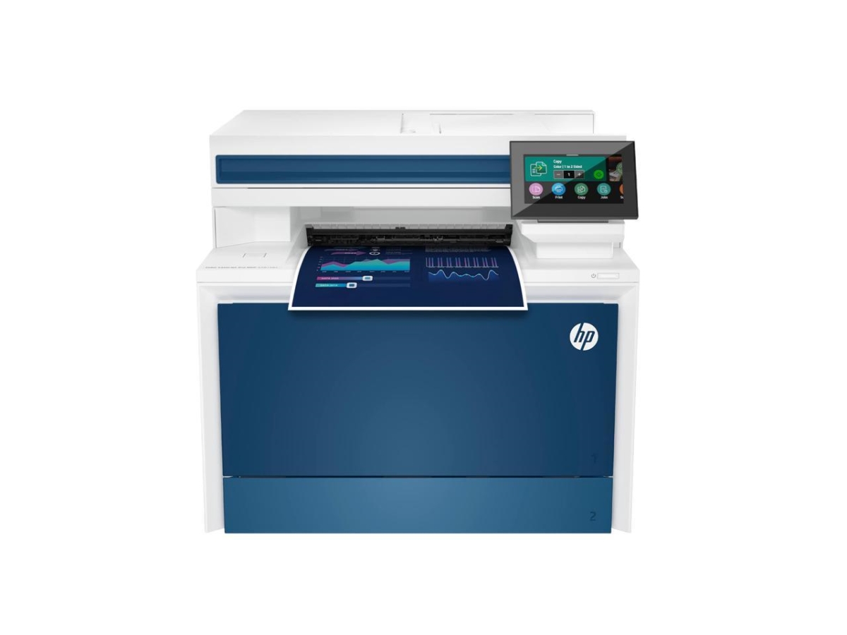 Picture of HP 9B1EE-0005-01392 LaserJet Pro 4301fdn Color All-in-One Laser Printer - White & Blue