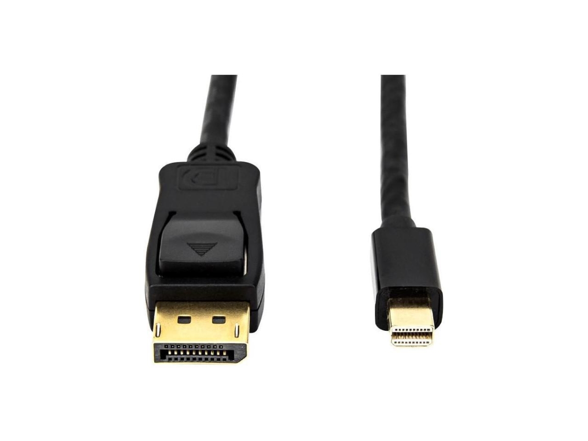 9B0FC-00K9-00003 Y10C165-B1 6 ft. Mini Displayport Male to Displayport 1.2 Male M-M Cable - Gold Plated & Black -  Rocstor