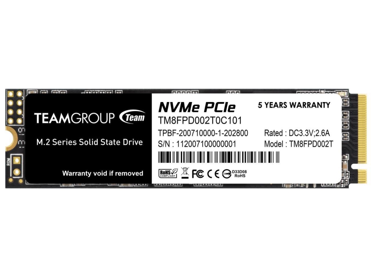 TM8FPD002T0C101 2TB PCIe 3.0 x4 with NVMe 1.3 3D NAND Internal Solid State Drive