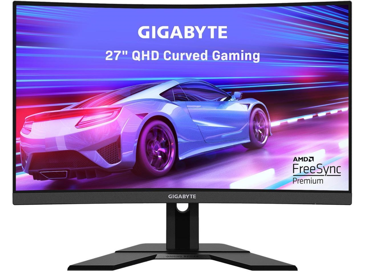Picture of Gigabyte G27QC A 27 in. 165Hz 2560 x 1440 HDR Ready, FreeSync Premium, 1 x Display Port 1.2, 2 x HDMI 2.0, 2 x USB 3.0 Curved Gaming Monitor