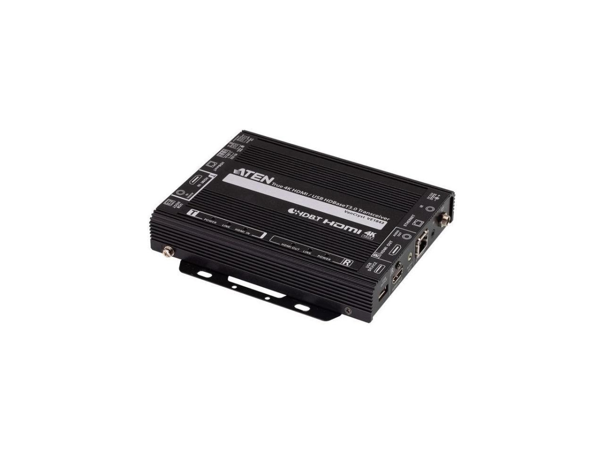 Aten Technologies 9B2A9-0023-00015 True 4K HDMI & USB HDBaseT 3.0 Transceiver - VE1843, Black