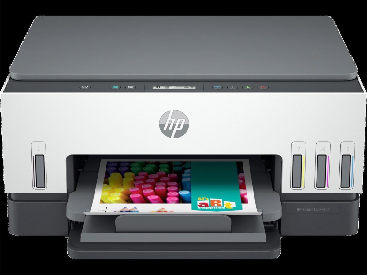 Picture of HP 9B1E4-0015-00AN4 8.5 x 11.69 in. Smart Tank 6001 All-in-One - Color Mobile Print - Scan - Copy InkJet Printer