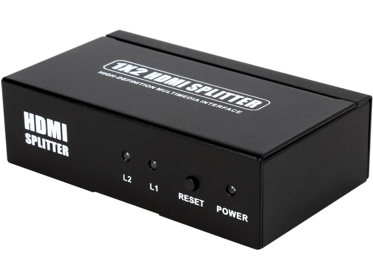 Picture of Coboc HA-HMSPL-1X2 2 Ports 1 x 2 HDMI Amplified Powered Splitter & Signal Distributor with 3D HDCP 1080P Support