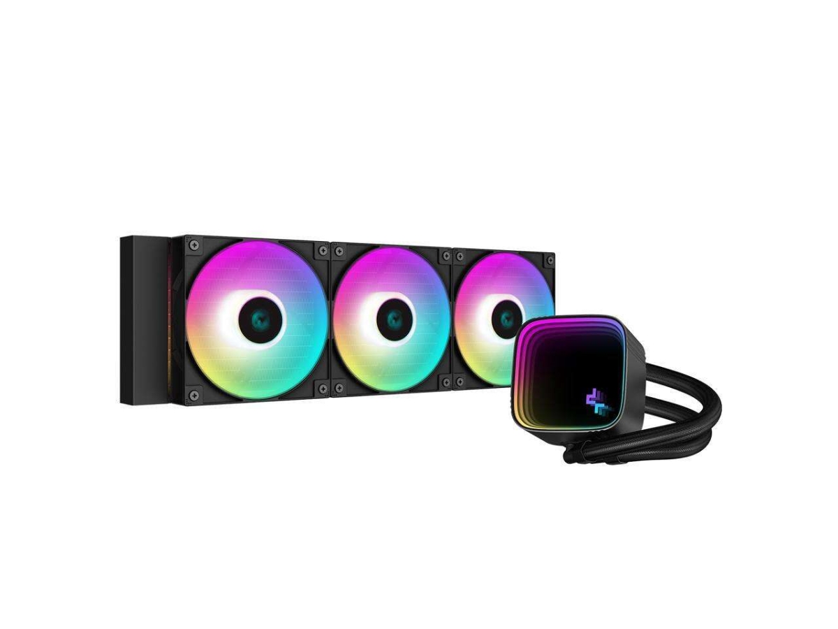 Picture of DeepCool 9B35-856-255 360 mm 4th Gen Dual-Chamber Pump 3100 RPM 300W TDP Aio Cooler Anti-Leak Tech Liquid Cooler for AMD AM4 & AM5 LGA 1700 & 1200&#44; Black