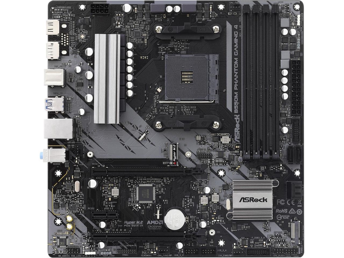 Picture of Asrock B550M PHANTOM GAM 4 AM4 AMD B550 SATA 6Gbs Micro ATX AMD Motherboard