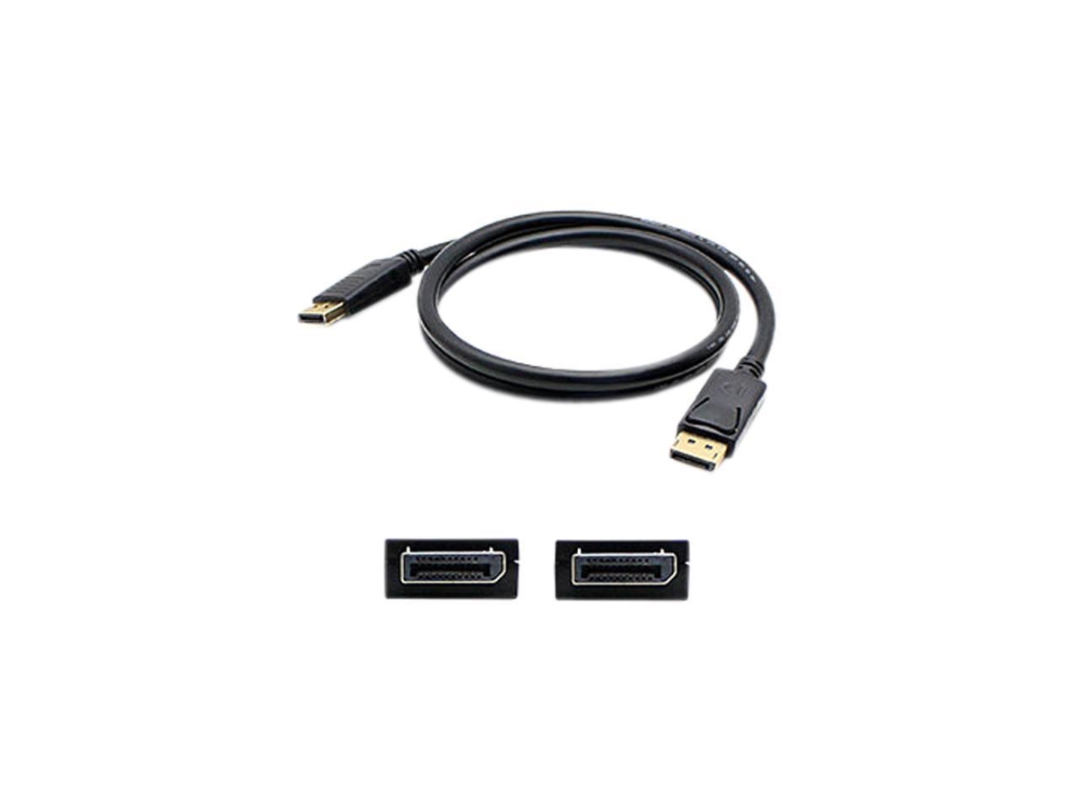 AddOn DISPLAYPORT1F-5PK 1 ft. DisplayPort Male to Male Cable, Black - Pack of 5