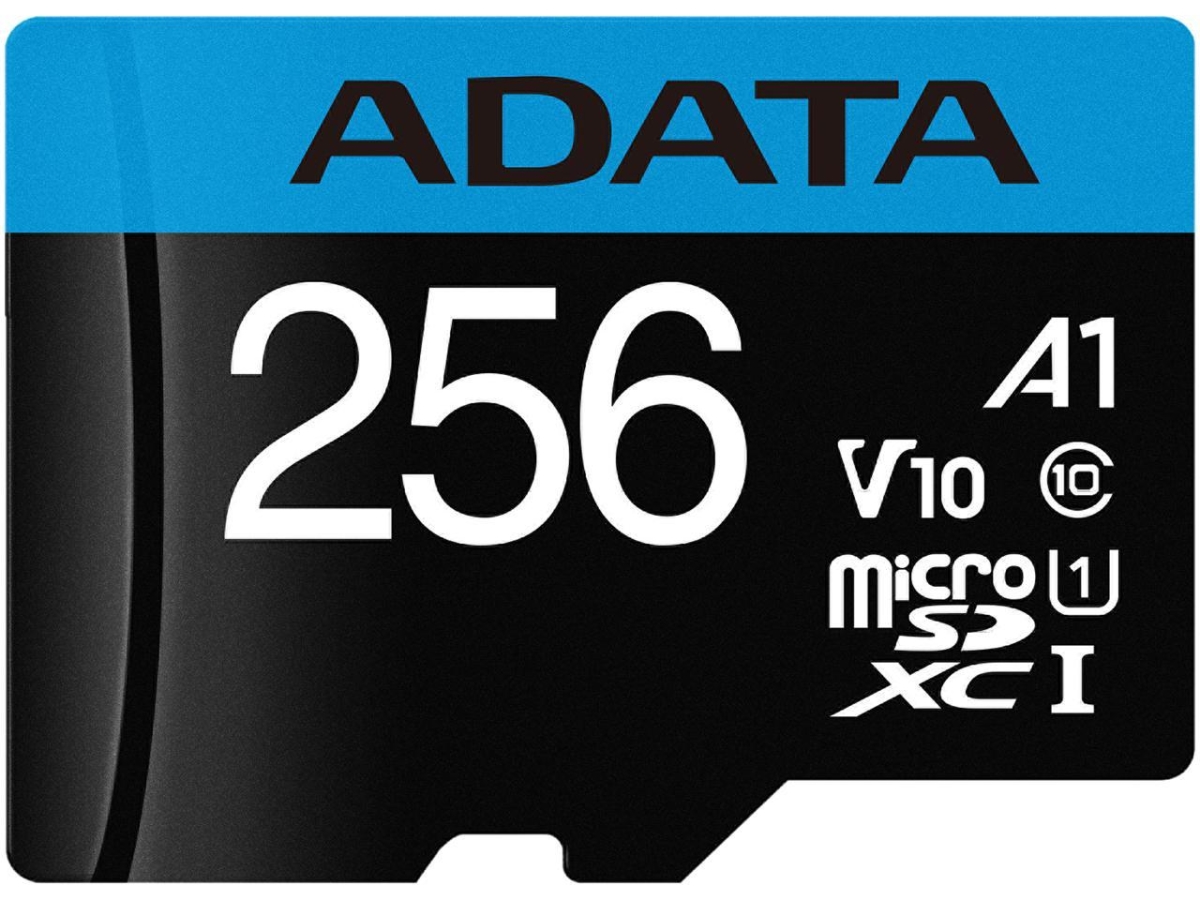 Picture of Adata AUSDX256GUICL10A1-RA 256GB Micro SD Memory Card with SD Adapter