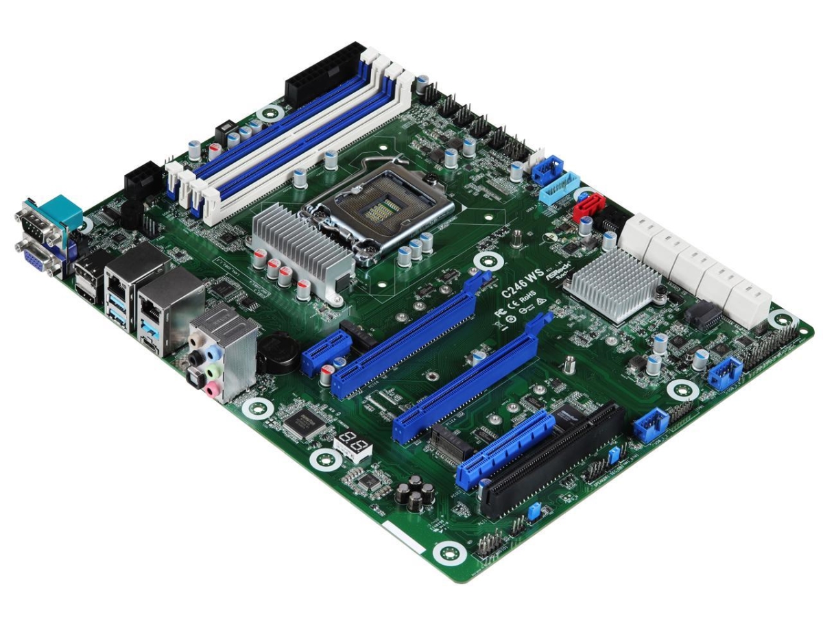 Picture of Asrock Rack C246 WS LGA 1151 Intel C246 ATX Server Motherboard