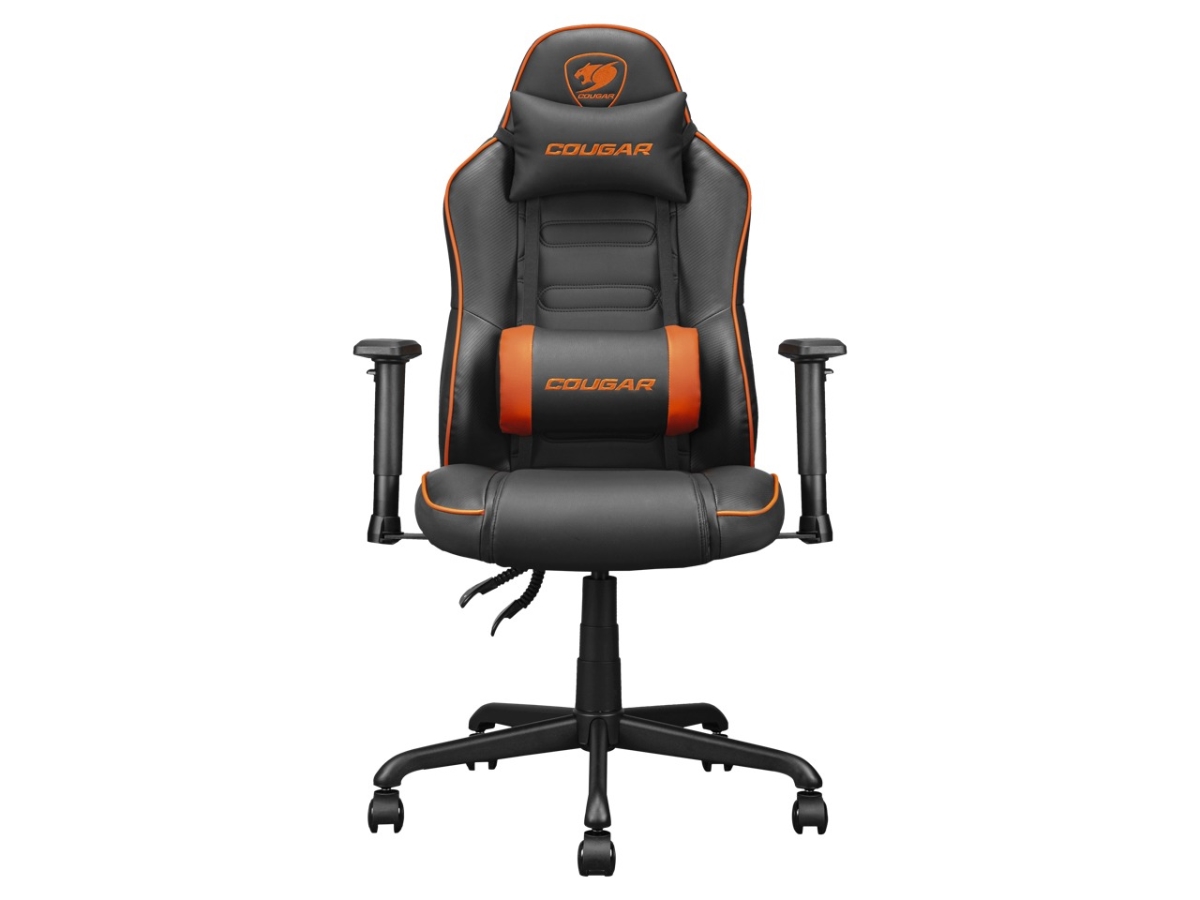 Picture of Cougar FUSION S Fusion S Built-in 3D Curved Lumbar Support&#44; PVC Faux Leather Gaming Chair - Medium