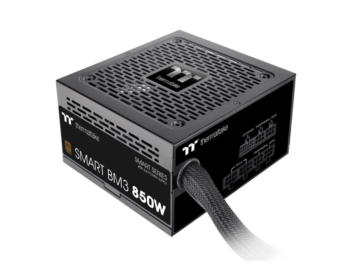 Thermaltake Smart BM3 850W 80Plus Bronze ATX 3.0 & PCIE 5.0 Ready Semi-Modular Power Supply; 105°C/221°F Japanese Capacitor; 5 Year Warranty;...