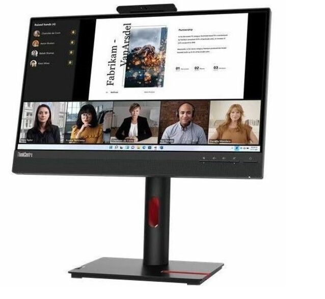 Picture of Lenovo 12N9GAR1US 21.5 in. 16-9 ThinkCentre Tiny-in-One 22 Gen 5 Webcam Full HD LED Monitor - In-plane Switching Technology - WLED Backlight - 1920 x 1080 Resolution - 16.7 Million Colors - Black