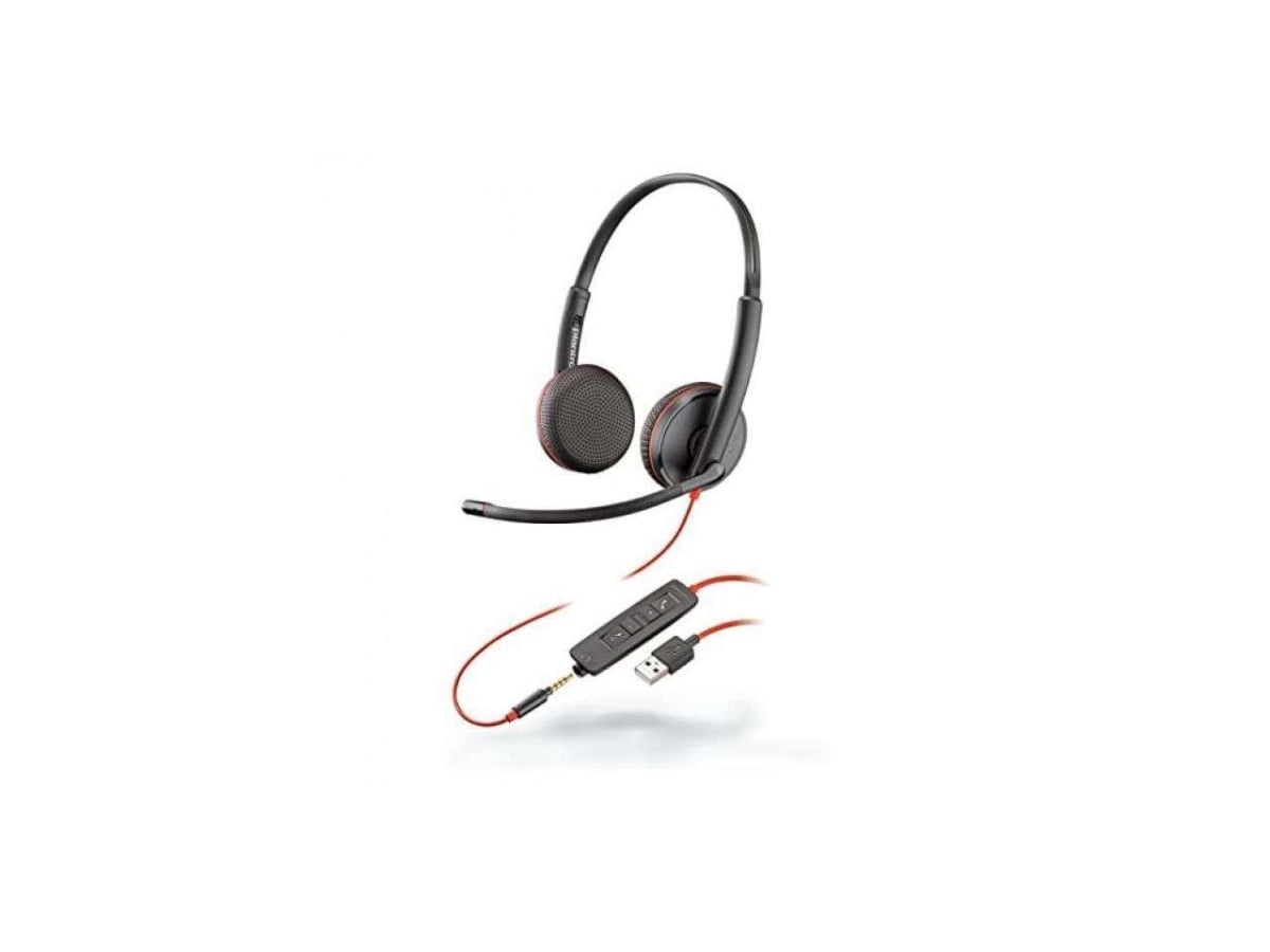 80S11A6  Blackwire 3225 Headset Stereo Mini-Phone 3.5 mm Wired 32 Ohm 7.45 ft. Cable, Black