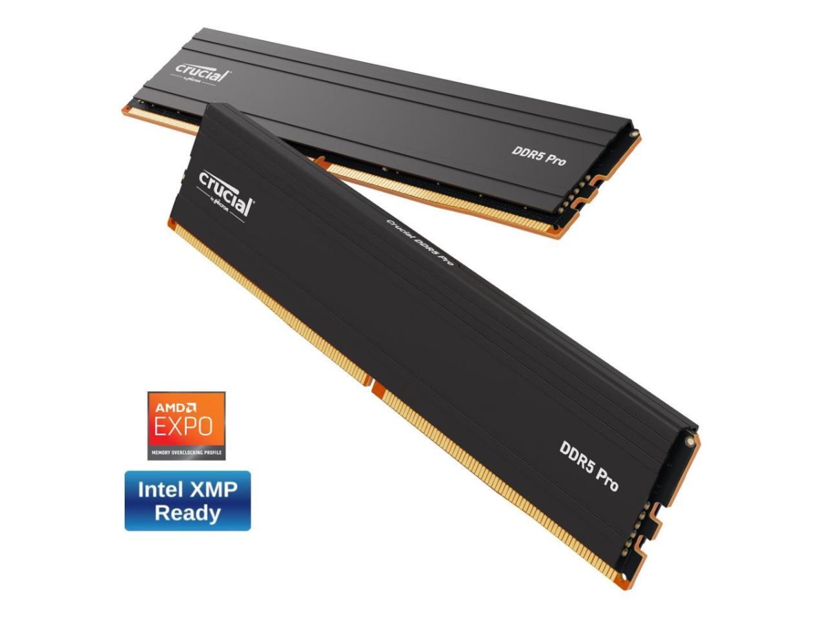 Picture of Crucial CP2K24G60C48U5 Pro 48GB 2 x 24GB DDR5 6000 PC5 48000 XMP 3.0 & AMD EXPO Ready Desktop Memory Model