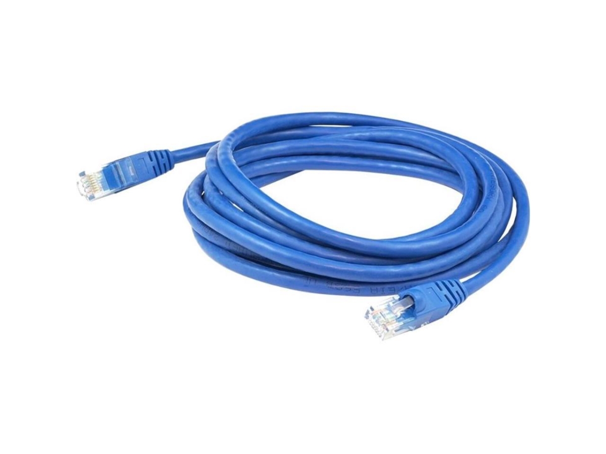 Picture of AddOn ADD35FCAT6ABE 35 ft. RJ-45 Male to RJ-45 Male Straight Blue Cat6A UTP PVC Copper Patch Cable