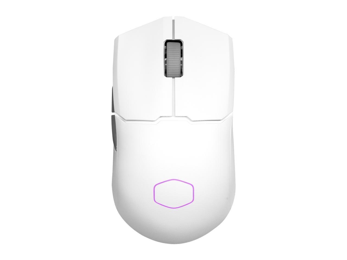 Picture of Cooler Master MM-712-WWOH1 Matte 6 Buttons 1 x Wheel USB Wired - 2.4GHz - BT 5.1 Pixart Optical Sensor 19000 dpi Gaming Mouse&#44; Matte White