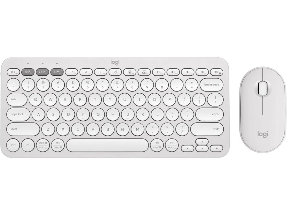 Picture of Logitech 920-012198 Pebble 2 Combo Wireless Keyboard & Mouse&#44; White