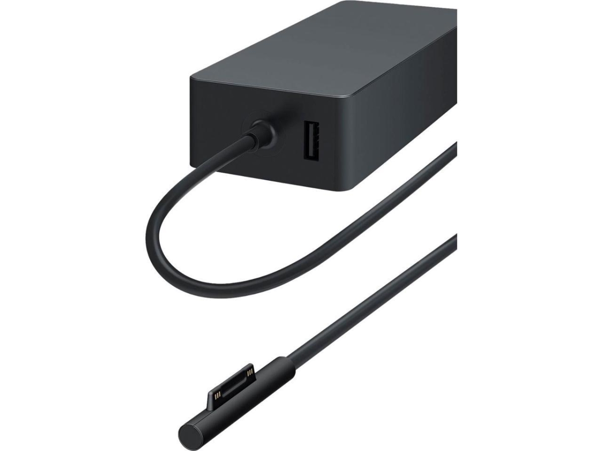 Picture of Microsoft W8Y00001 Surface 65W Power Supply Adapter - Black