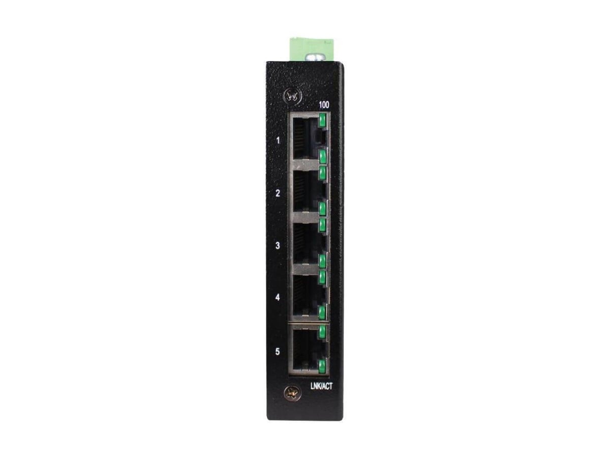 5-Port Unmanaged Industrial DIN & Wall Mount - 5 Ports - Ethernet Switch