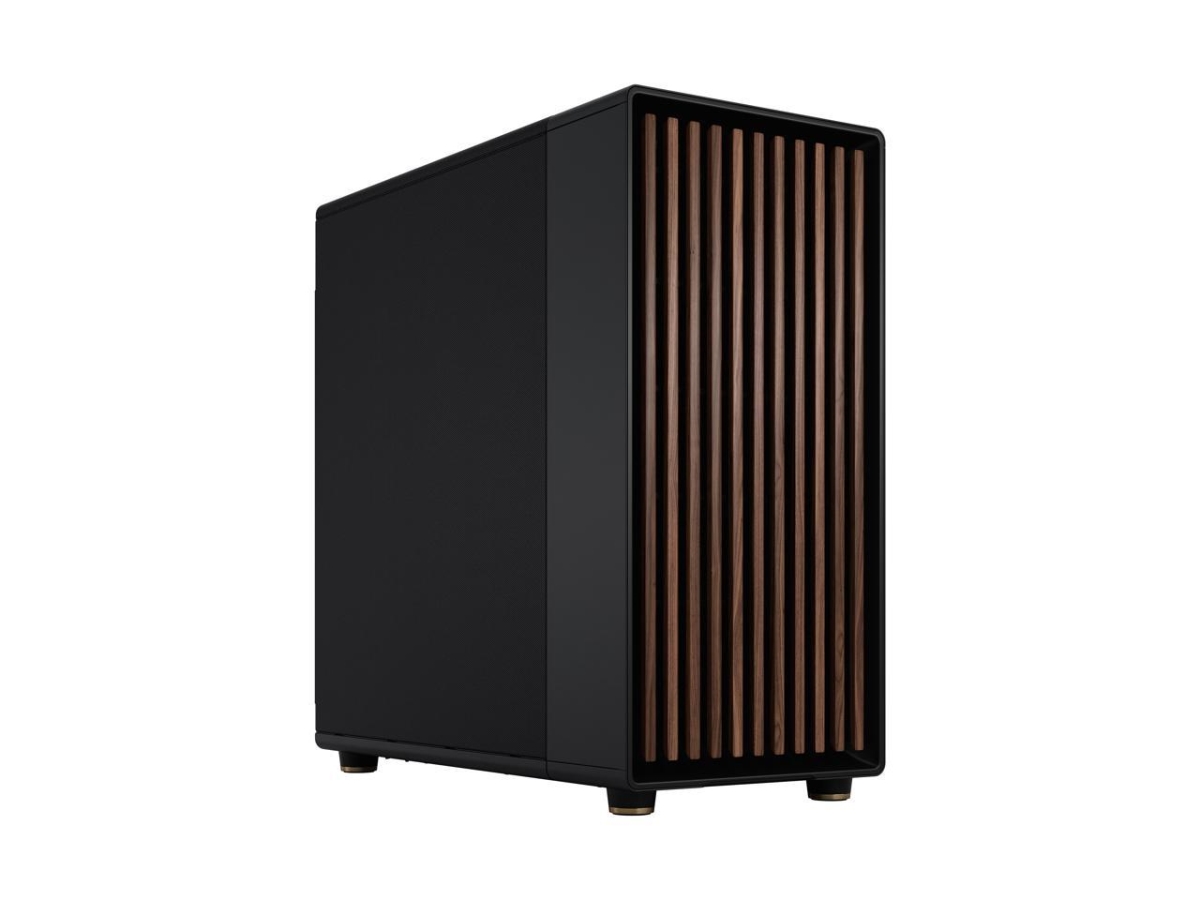 FD-C-NOR1X-01 North XL ATX mATX Mid Tower PC Case, Charcoal Black Chassis with Walnut
