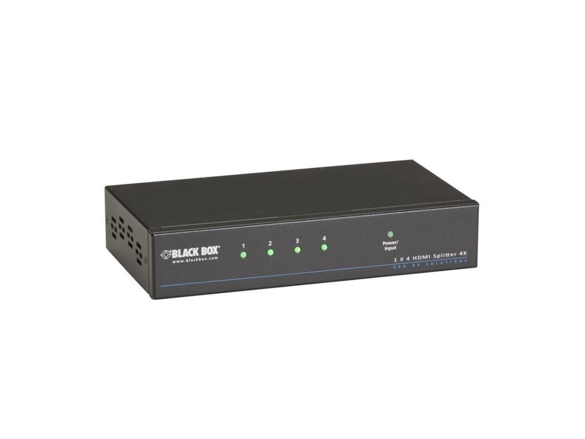 Black Box VSP-HDMI1X4-4K Network Services - Distribute 4K HDMI Video Resolutions & Audio to Four Displays