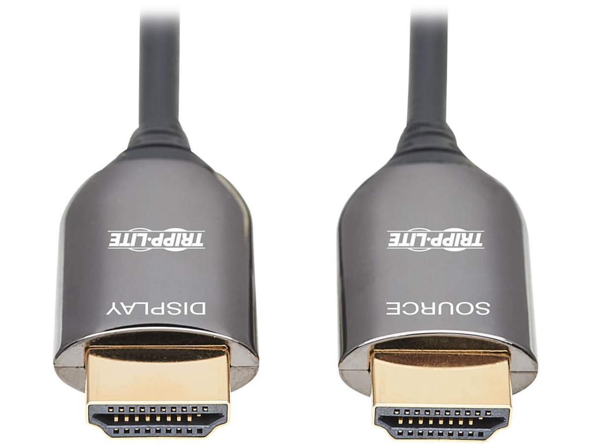 Tripp Lite P568F-10M-8K6 32.81 ft. Black HDMI Plenum-Rated Fiber Active Optical Cable AOC - 8K UHD 60 Hz - HDR Male to Male