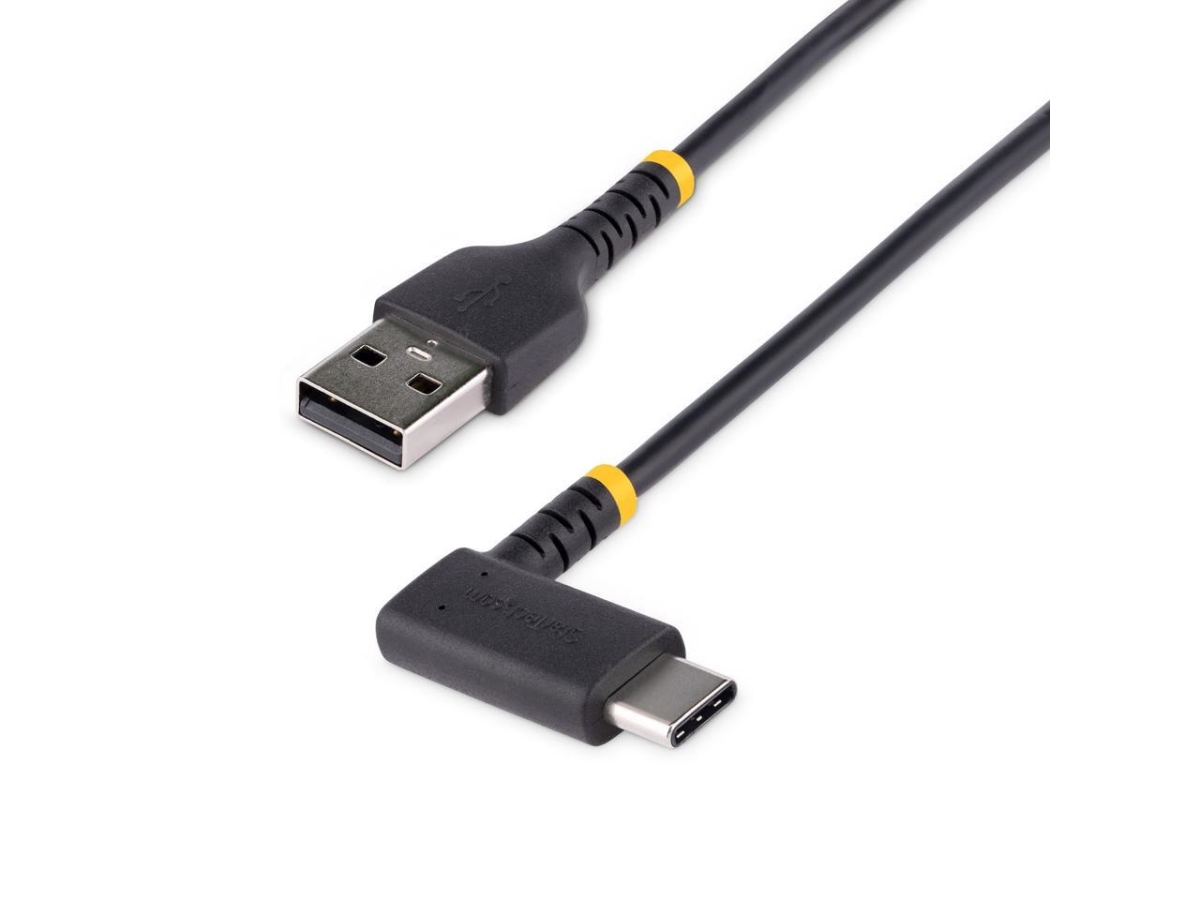 R2ACR-15C-USB-CABLE 6 in. USB A to C Right Angle Charging Cable, Black