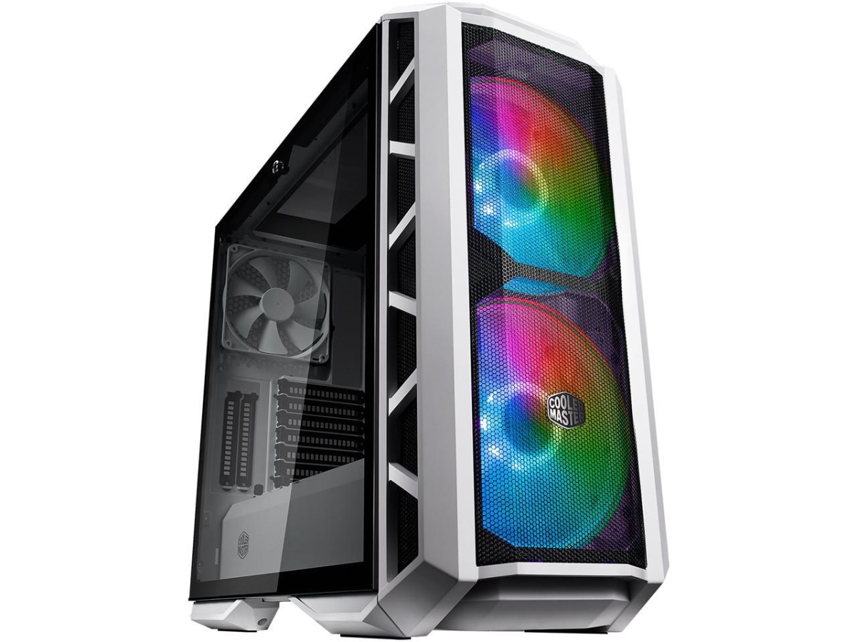 Picture of Cooler Master MCM-H500P-WGNN-S01 200 mm Mesh ARGB Airflow ATX Mid-Tower Case with Dual ARGB Fans&#44; Mesh Front Panel&#44; Tempered Glass Side Panel & ARGB Lighting System&#44; White