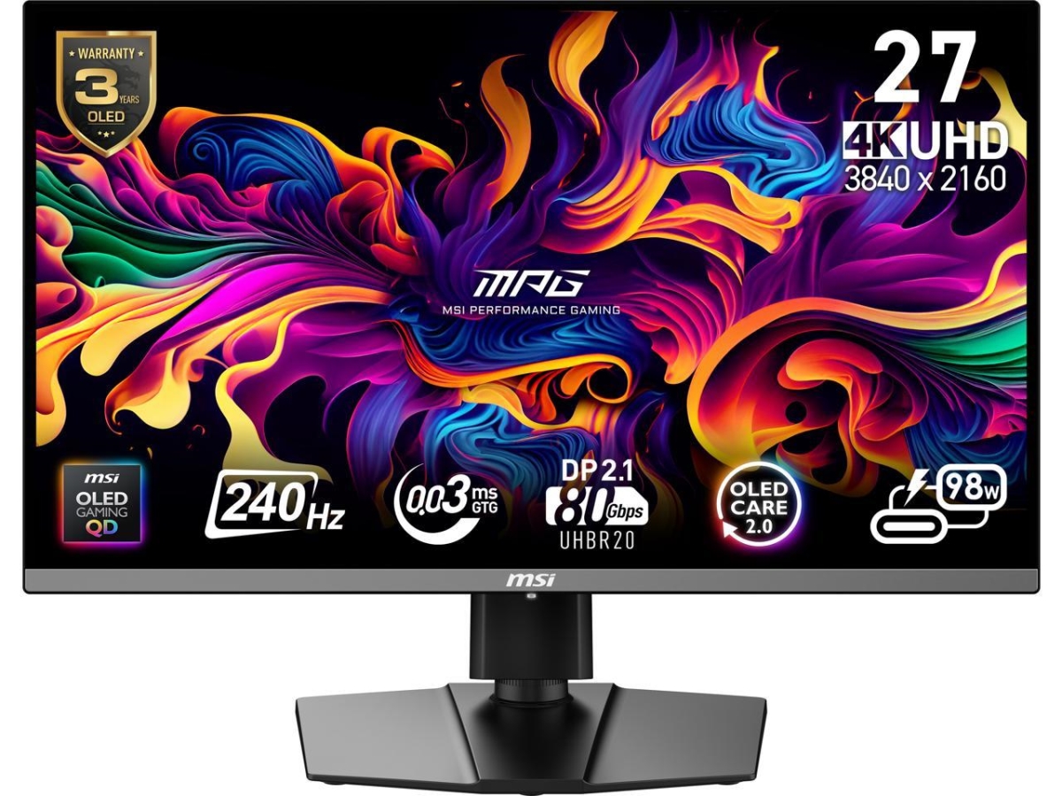 Picture of MSI 9S6-3CD79A-018 27 in. 240 Hz QD-OLED UHD Gaming Monitor - 3840 x 2160 4K MPG 272URX QD-OLED