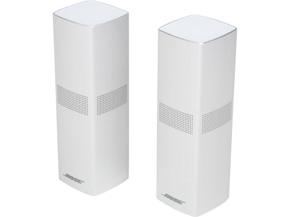 834402-1200 700 Wireless Satellite Bookshelf Surround Speaker, White - Pack of 2 -  Bose