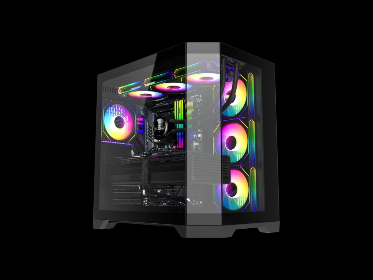 Picture of GameMax HYPE-A BK Tempered Glass ATX&#44; Micro ATX&#44; Mini-ITX Computer Case - Black