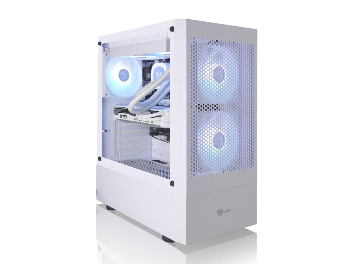 Picture of AVGPC AV-MAX-R5-6600-16 Max Series Gaming PC - AMD Ryzen 5 5600X 4.6 GHz&#44; AMD RX 6600 GPU&#44; 16GB - White
