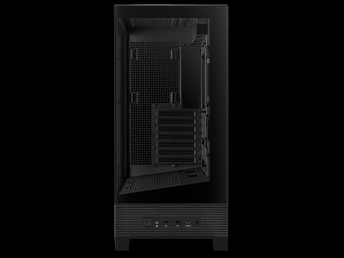 A31 TG Black A31 Black ATX Mid-Tower Dual-sided Tempered Glass Frameless Design BTF Hidden Connectors 360 AIO Support