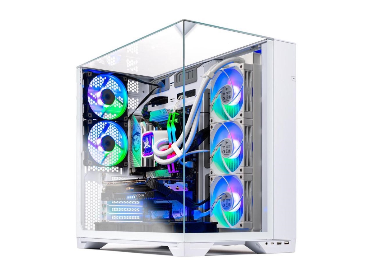 Picture of Skytech ST-O11V-1600-W-AL O11V Gaming PC Desktop AMD Ryzen 7 7800X3D NVIDIA Geforce RTX 5070 Ti 1TB Gen4 SSD 32GB DDR5 RAM&#44; AIO Liquid Cooling Windows 11