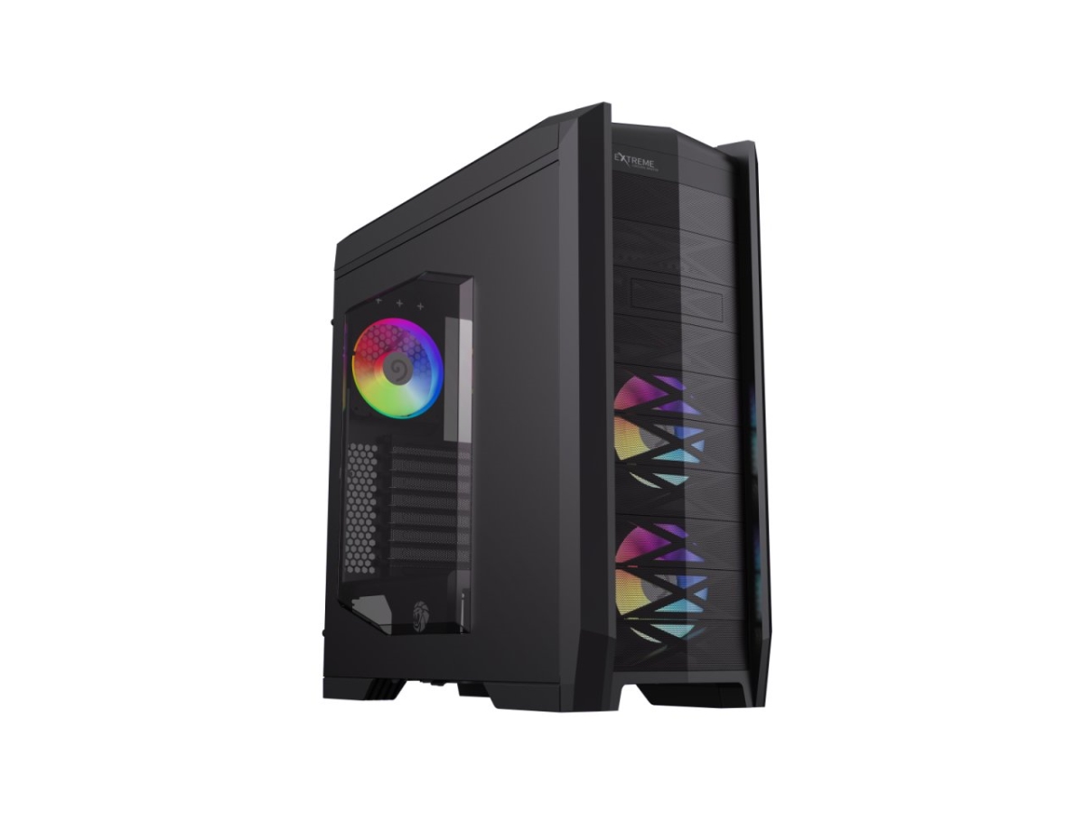 Picture of Gamemax Dragon knight 2 black Dragon Knight 2 Black USB3.0-type C Tax Gaming Full Tower Computer Case W-5 x ARGB Fans&#44; Support 4090 GPU & 360 mm Aio