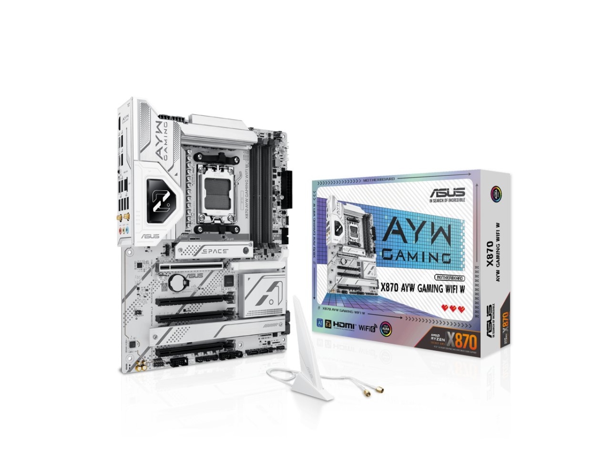 Picture of ASUS X870 AYW GAMING WIFI W AMD X870 Am5 Tax Motherboard&#44; 80a D-Rmos Power Stages&#44; DDR5&#44; PCIe 5.0 Ready&#44; PCIe 5.0 X16&#44; 3x M.2&#44; Wi-fi 6&#44; 2.5Gb LAN&#44; HDMI&#44; USB4&#44; USB 20GBps Type-C