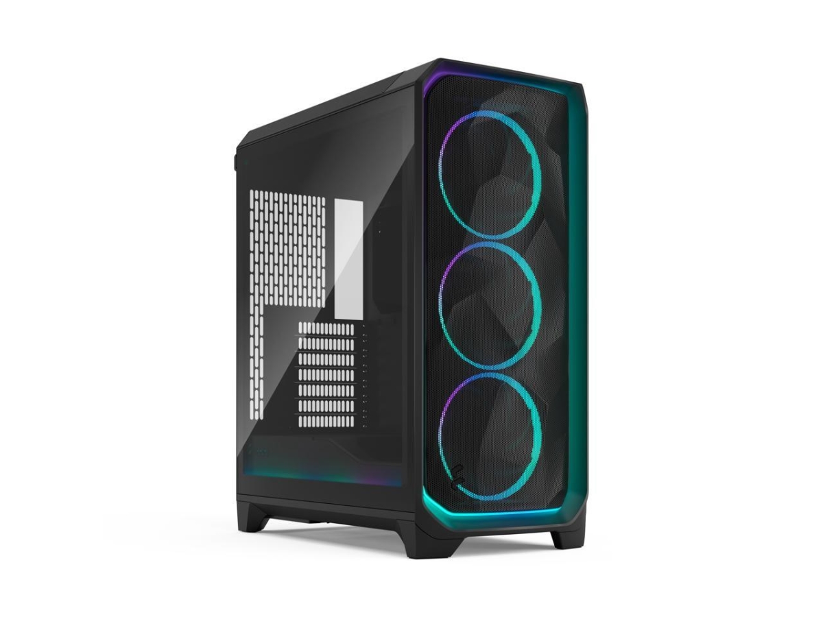 Picture of Fractal Design FD-C-MES3A-03 Massify 3 Ambience Pro Grab Tax Matx Mid Tower PC Case - Black Chassis & Light Tinted Tg Side Panel