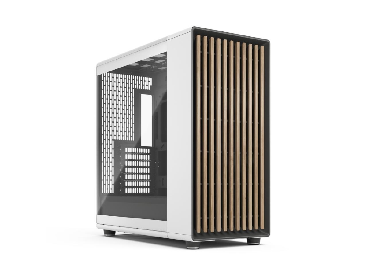 Picture of Fractal Design FD-C-NOR1X-06 North Xl Rs Tax Matx Full Tower PC Case for Motherboard & Rear Connectors&#44; Chalk White Chassis & Oak Front & Clear Tg Side Panel