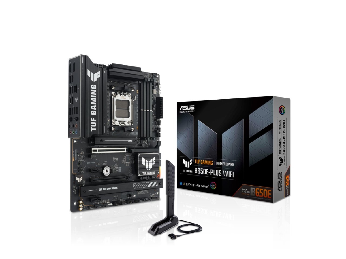 Picture of ASUS TUF GAMING B650E-PLUS WIFI AMD B650 Tax Motherboard&#44; 80a D-Rmos Power Stages&#44; DDR5&#44; PCIe 5.0 Ready&#44; 3x M.2&#44; Wi-fi 6e&#44; 2.5Gb LAN&#44; DisplayPort&#44; HDMI&#44; USB Type-C&#44; Bios Flashback