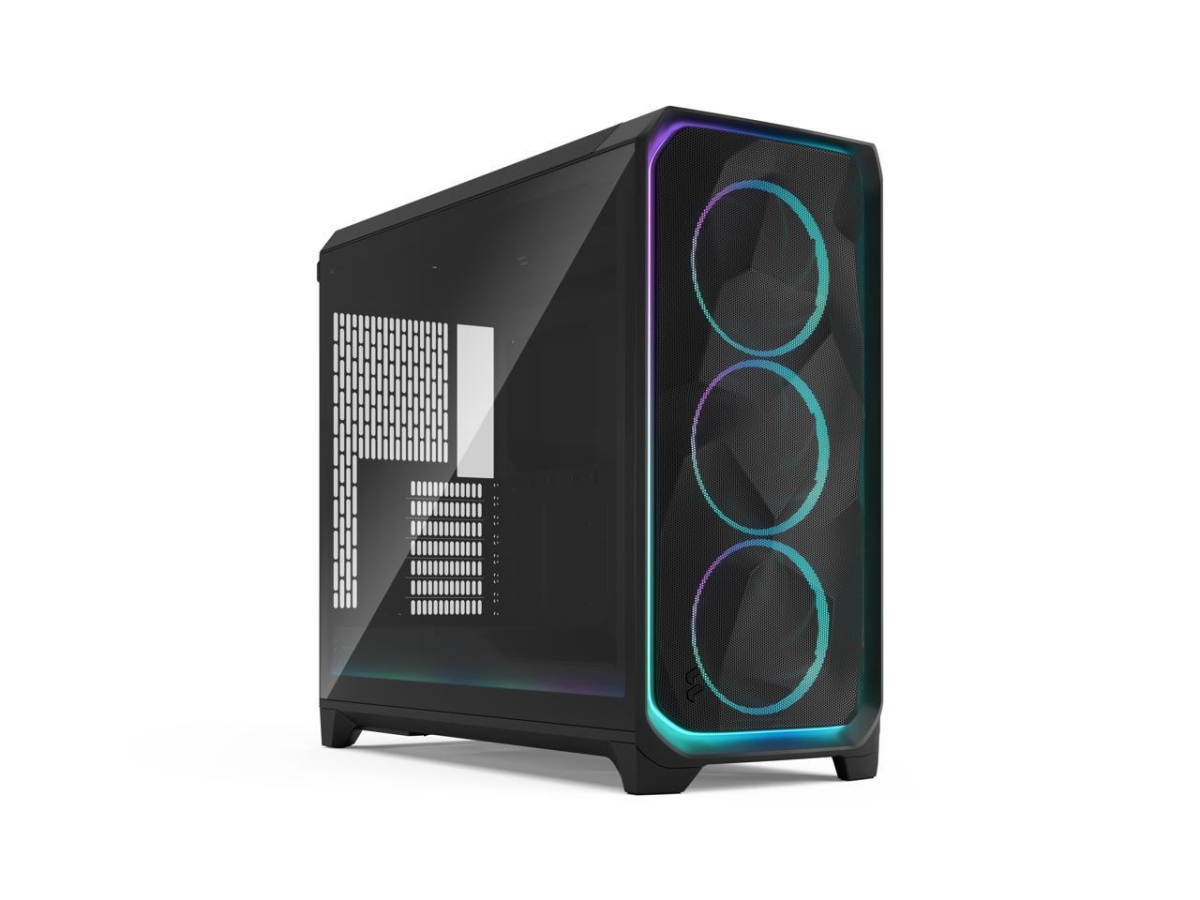 Picture of Fractal Design FD-C-MES3X-03 Massify 3 Xl Ambience Pro Grab E-atx Full Tower PC Case - Black Chassis & Light Tinted TG Side Panel