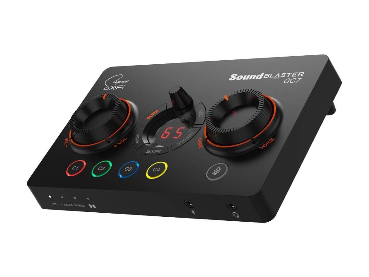 Picture of Creative Labs 70SB185000000 Sound Blaster GC7 Game Streaming DAC Amp Programmable Buttons - Battle Mode - Scout Mode - Game Voice Mix for PC - PS4 & PS5 - Nintendo Switch