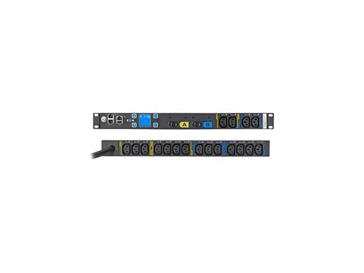 Picture of Eaton EMIT07-10 10 ft. Cord Metered Input Rack PDU - 1U - L6-30P Input - Single-Phase - 200-240V - Outlets 18 C13 Outlet Grip