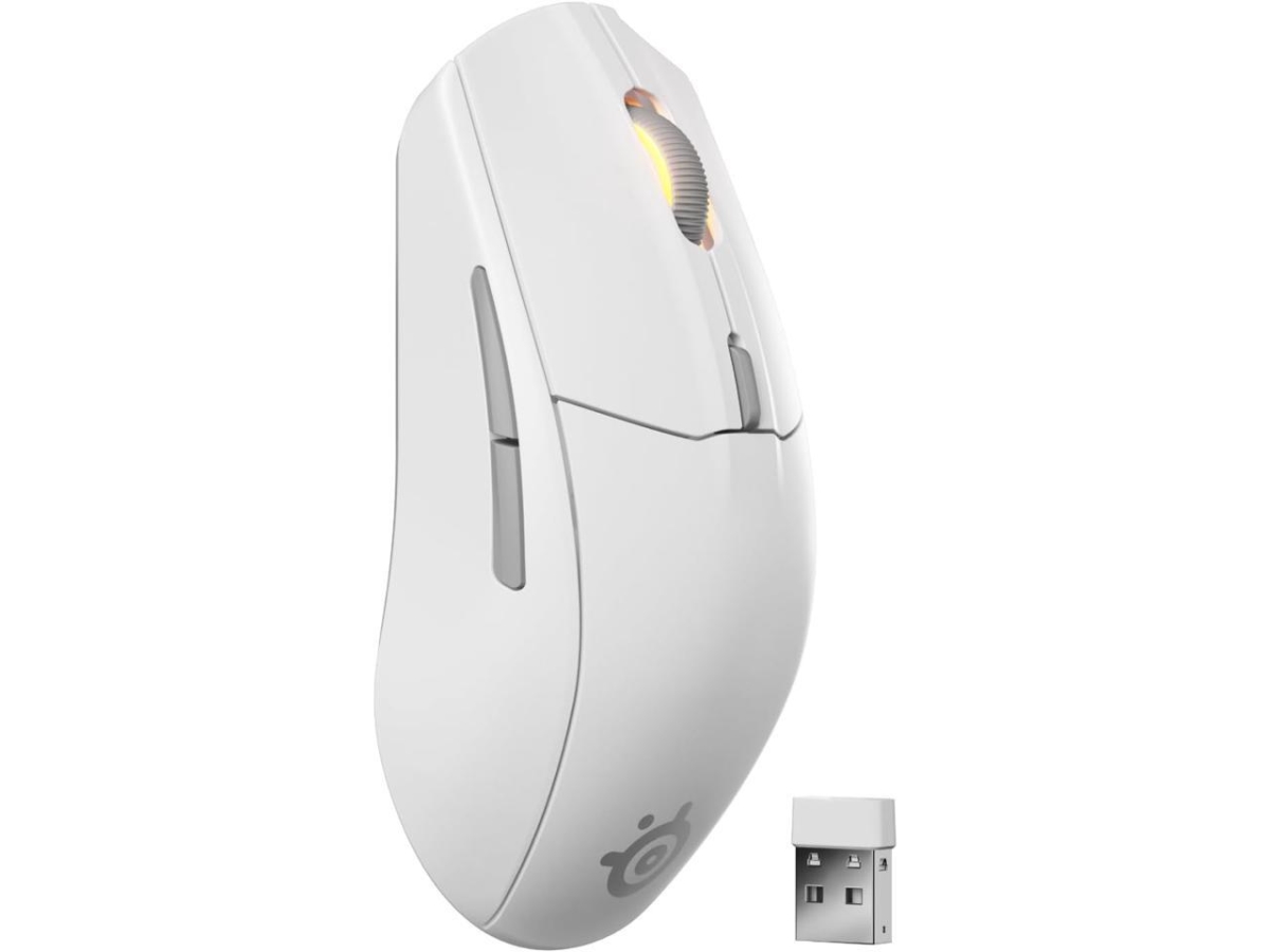 Picture of SteelSeries 62688 Rival 3 Wireless Gen 2 Gaming Mouse - 2.4GHz & Bluetooth - 18000 DPI True Move Air Optical Sensor - 60 Million Click Durability - Light-Weight - 100 Percent PTFE&#44; White