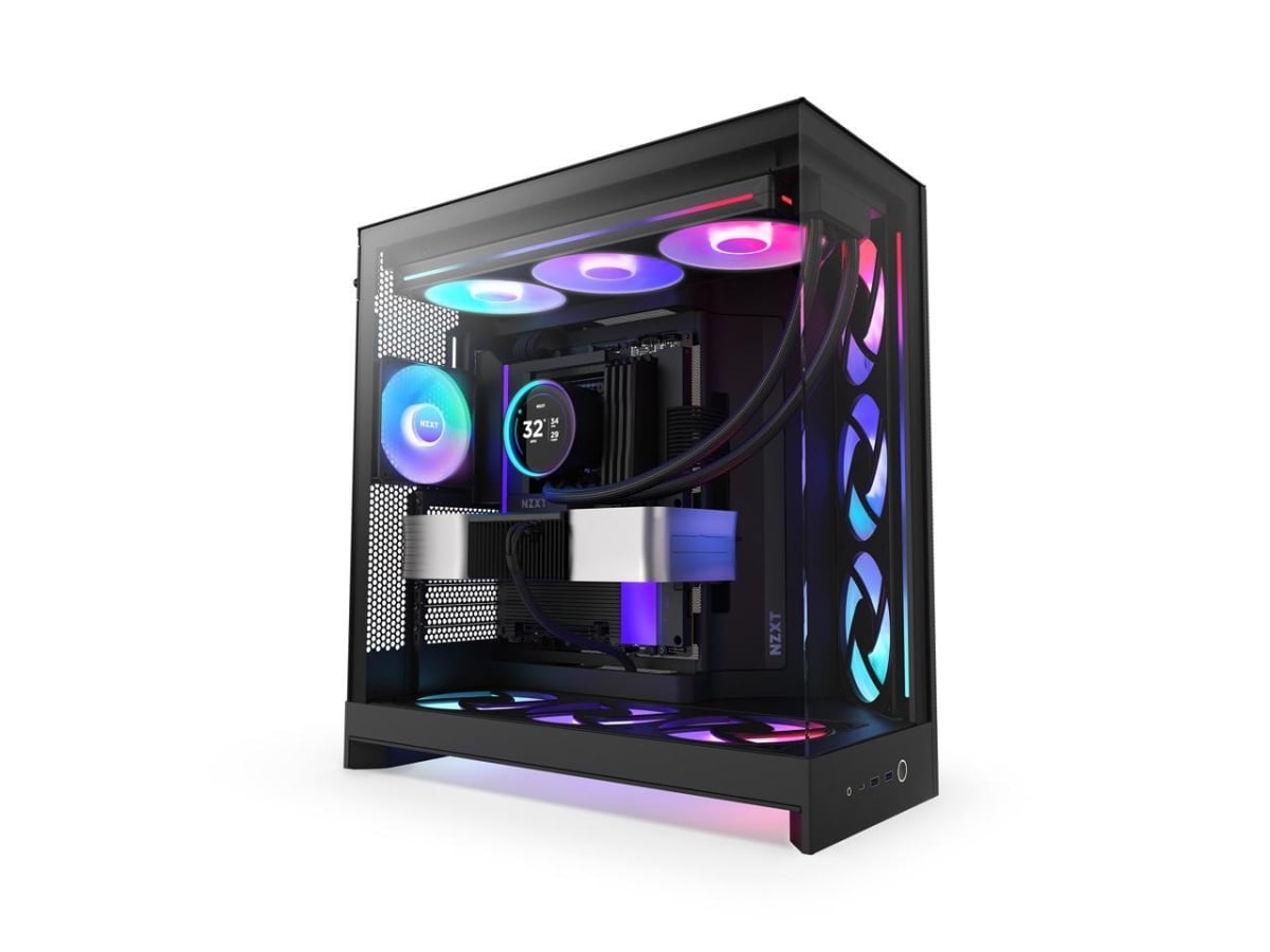 CM-H92FB-P1 Tinted Tempered Glass Mid-Tower Computer Case, Black