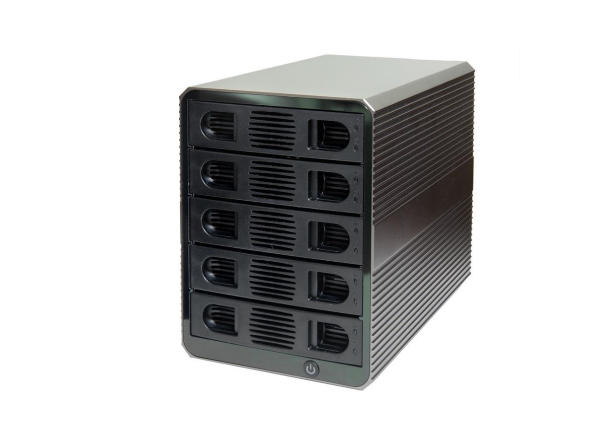 SY-ENC50128 5 Bay USB 3.2 Type-C 10Gbps Daisy-Chain Hard Drive - Enclosure DAS, Support 120TB - 2.5 in. & 3.5 in. SATA HDD-SSD