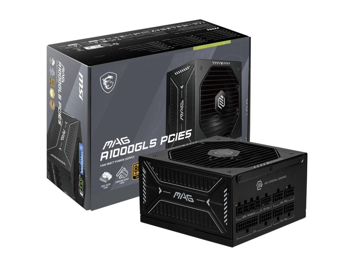 MAG A1000GLS PCIE5 Fully Modular Compact Gaming 1000W Power Supply