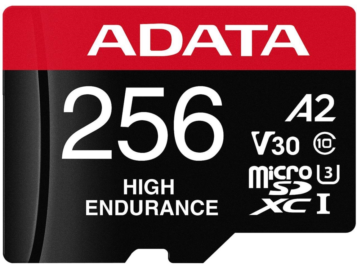 Picture of Adata AUSDX256GUI3V30SHA2- 256GB High Endurance MicroSDXC UHS-I U3 & Class 10 V30 A2 Memory Card with SD Adapter - Speed Up to 100MBs
