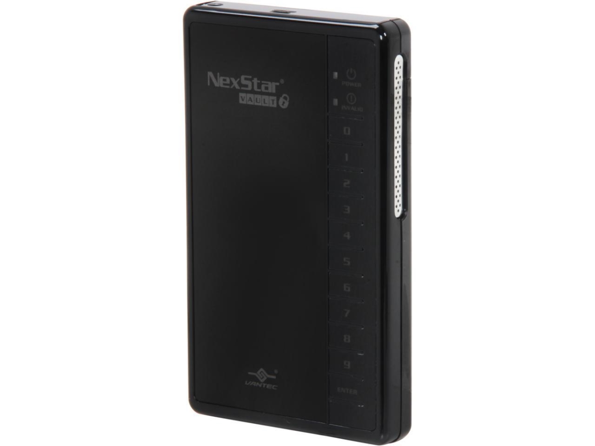 Vantec NST-V290S2 2.5 in. NexStar Vault SATA to USB 2.0 Security Hard Drive Enclosure -  Vante a Machine Solutions Company