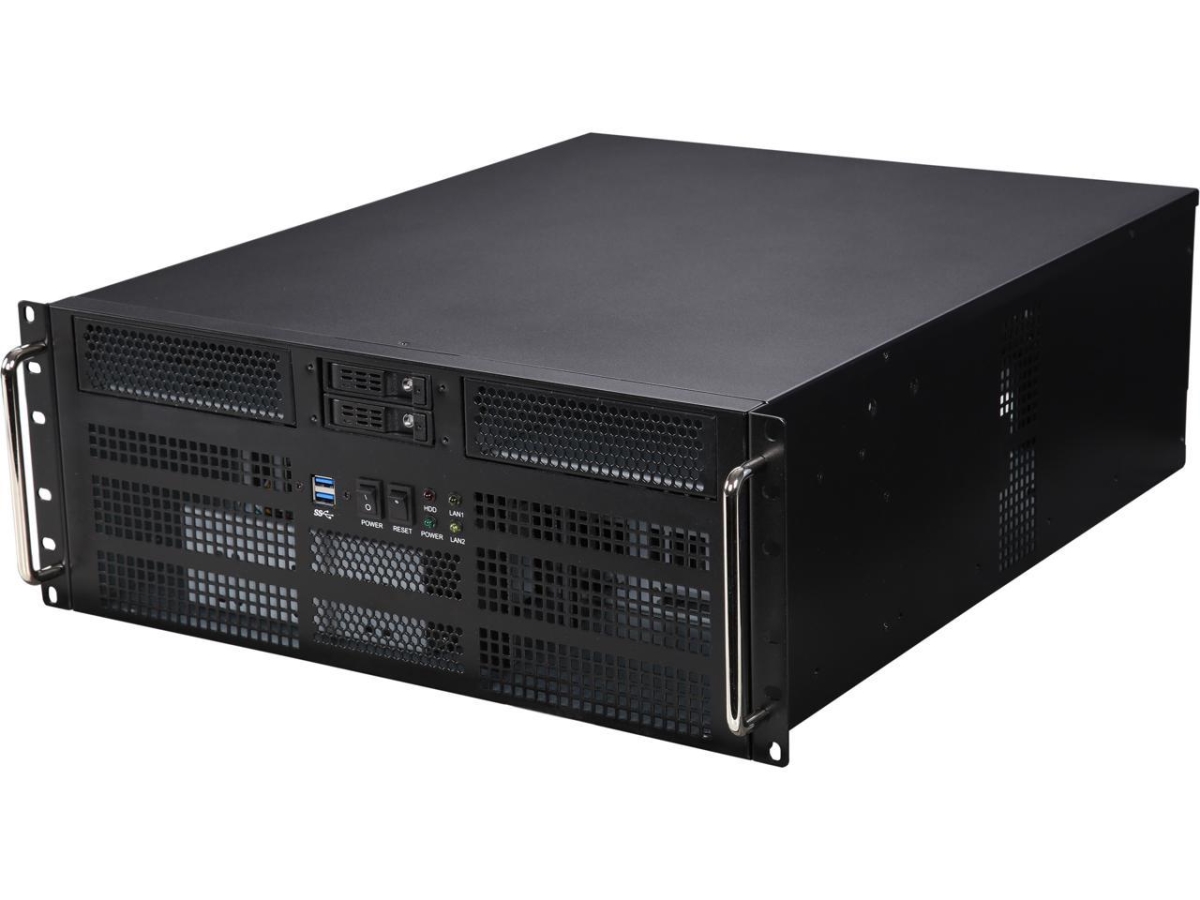 Picture of Athena Power RM-4U8G525 4U Rackmount Server Case, Black